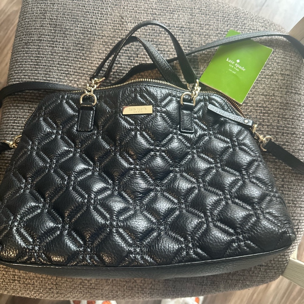Kate Spade Black Quilted Satchel